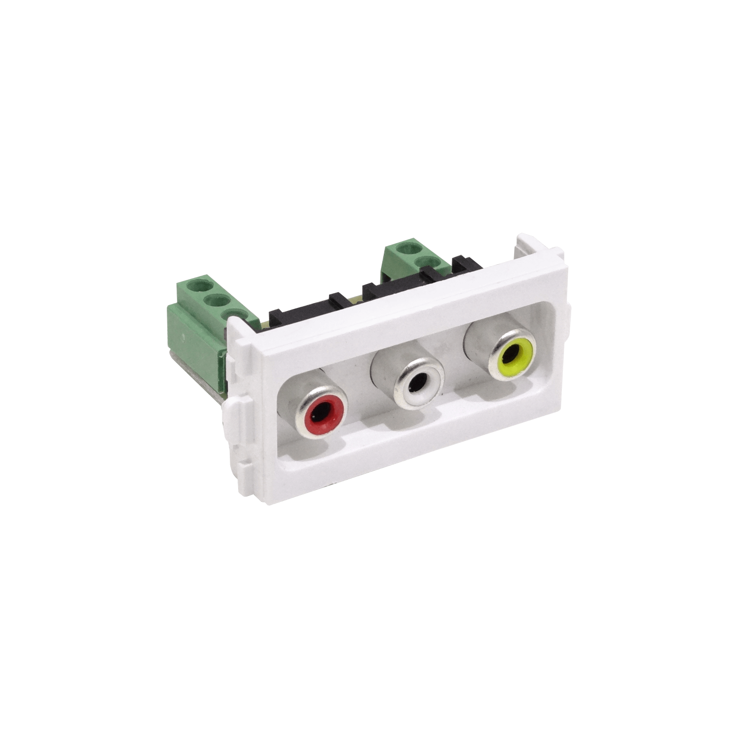 Modulo 3-RCA-Hembra Regleta-5p para Placa Multimedia FQ1-FQ2-FQ3 2