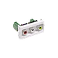 Modulo 3-RCA-Hembra Regleta-5p para Placa Multimedia FQ1-FQ2-FQ3 - Miniatura 2
