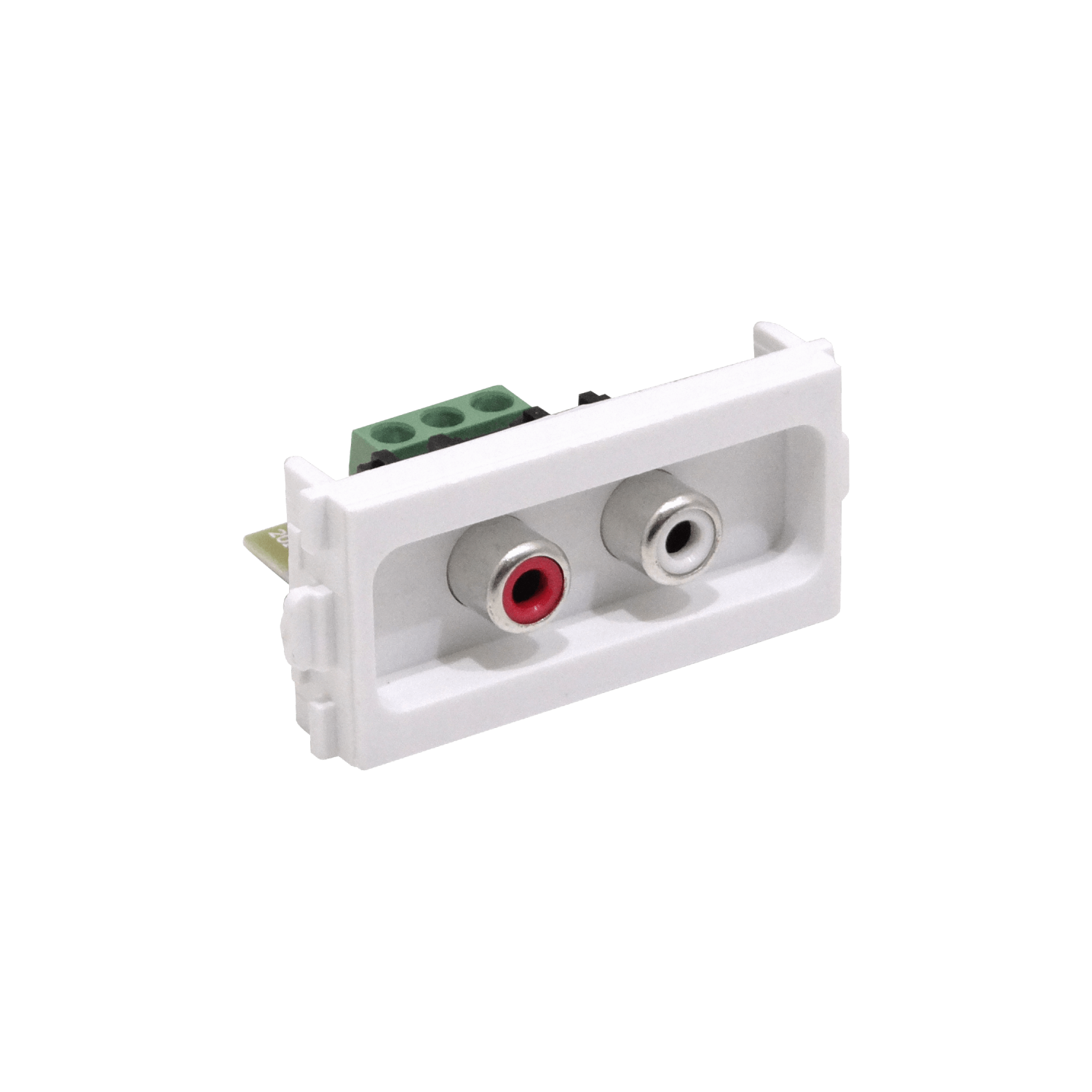 Modulo 2-RCA-Hembra Regleta-3p para Placa Multimedia FQ1-FQ2-FQ3 2