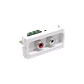 Modulo 2-RCA-Hembra Regleta-3p para Placa Multimedia FQ1-FQ2-FQ3 - Miniatura 2