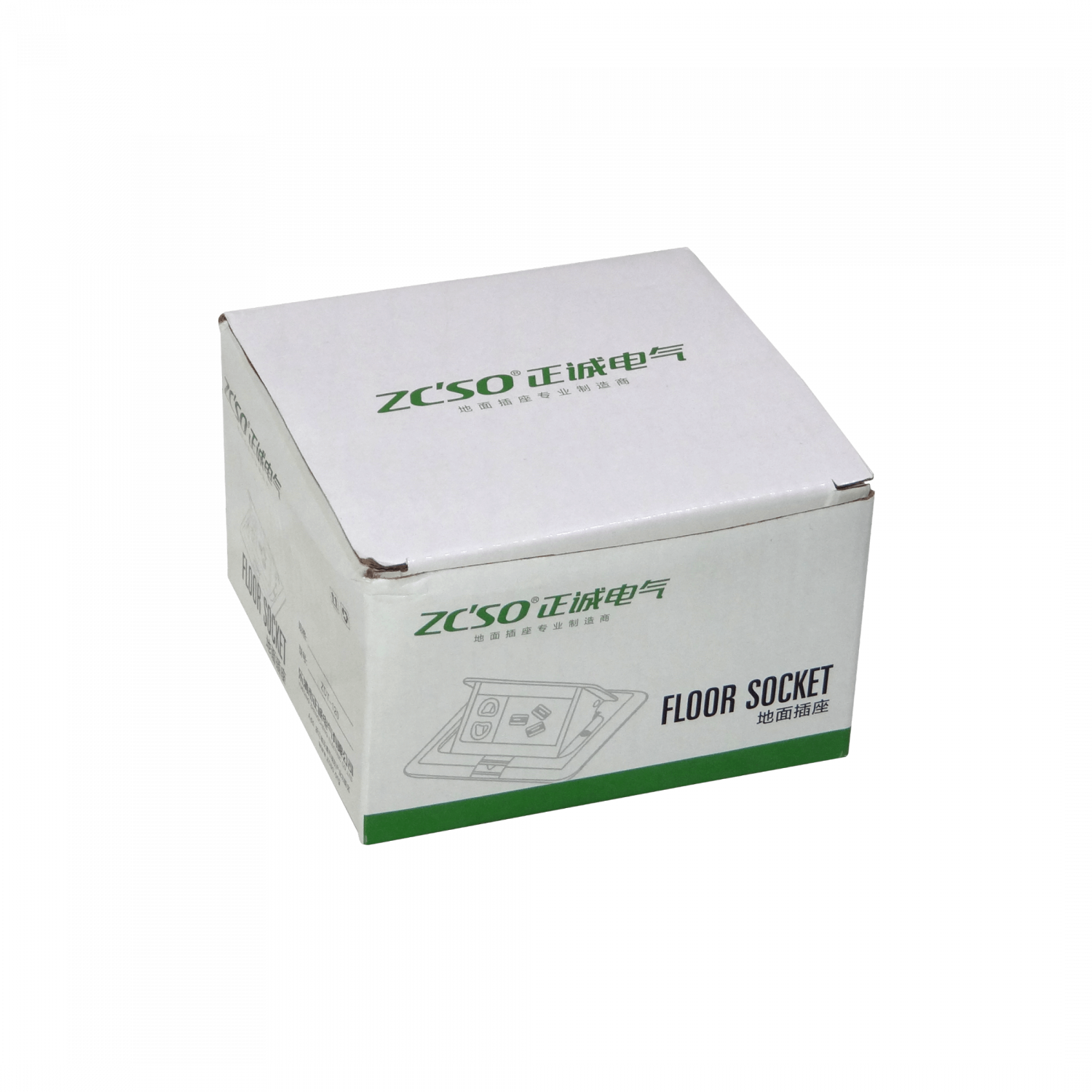 Caja de Piso RST-M3P RJ45 + VGA + 3 RCA Abatible Metálica 103x99x55mm con Tapa 118x120mm 2