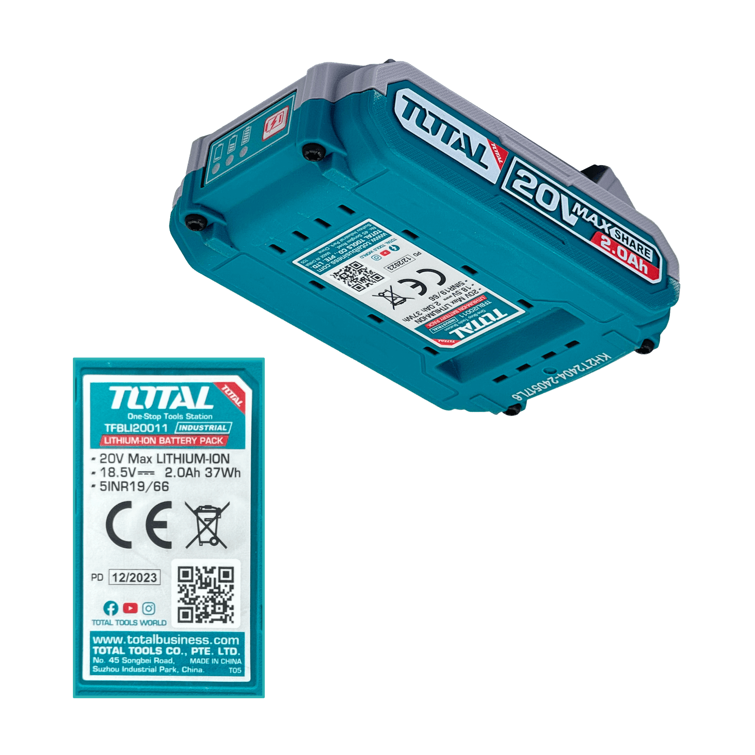 Bateria Litio 20V 2Ah 40wh Li-ion Recargable 2000mAh P20S TFBLI20011 2