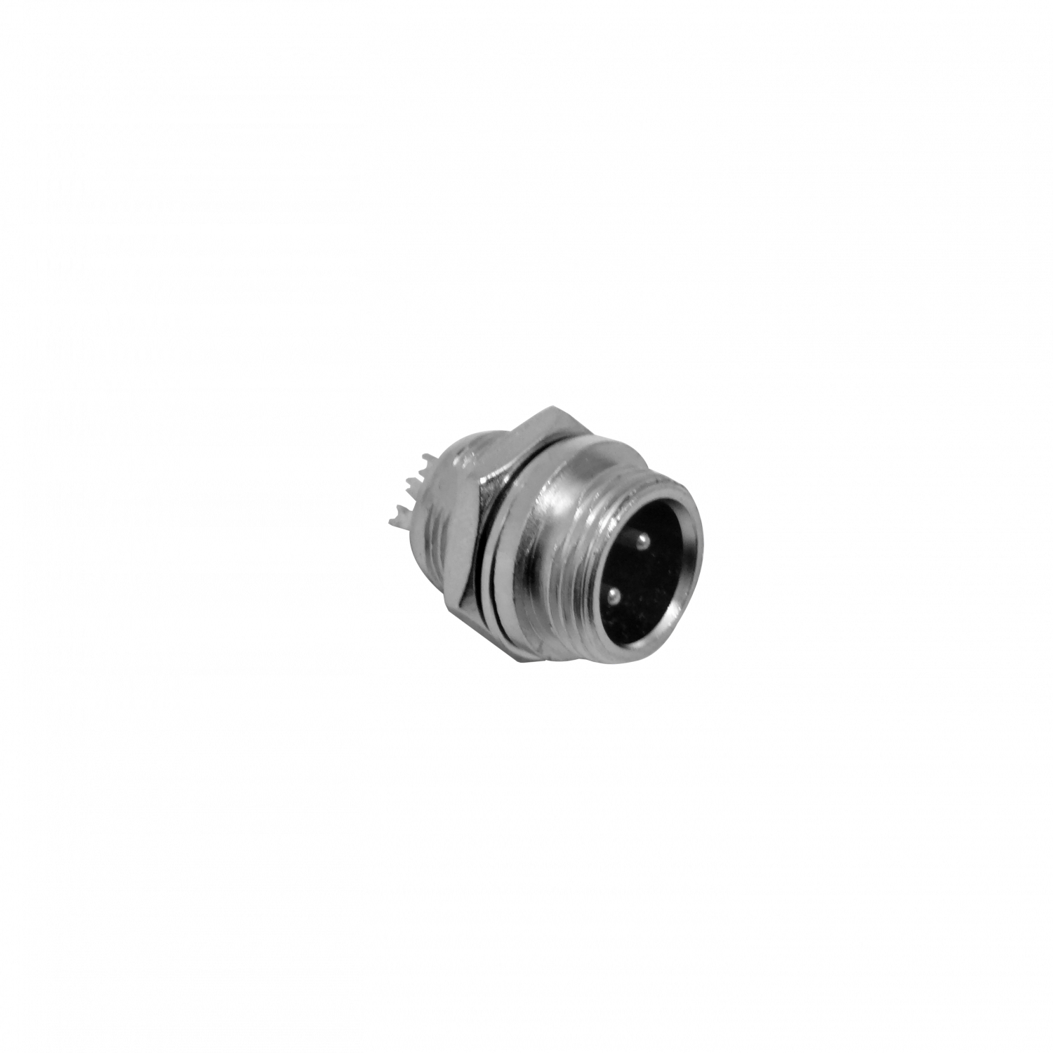 Conector GX12 Macho Chasis de 2 Pines Soldable GX12MC-2 3