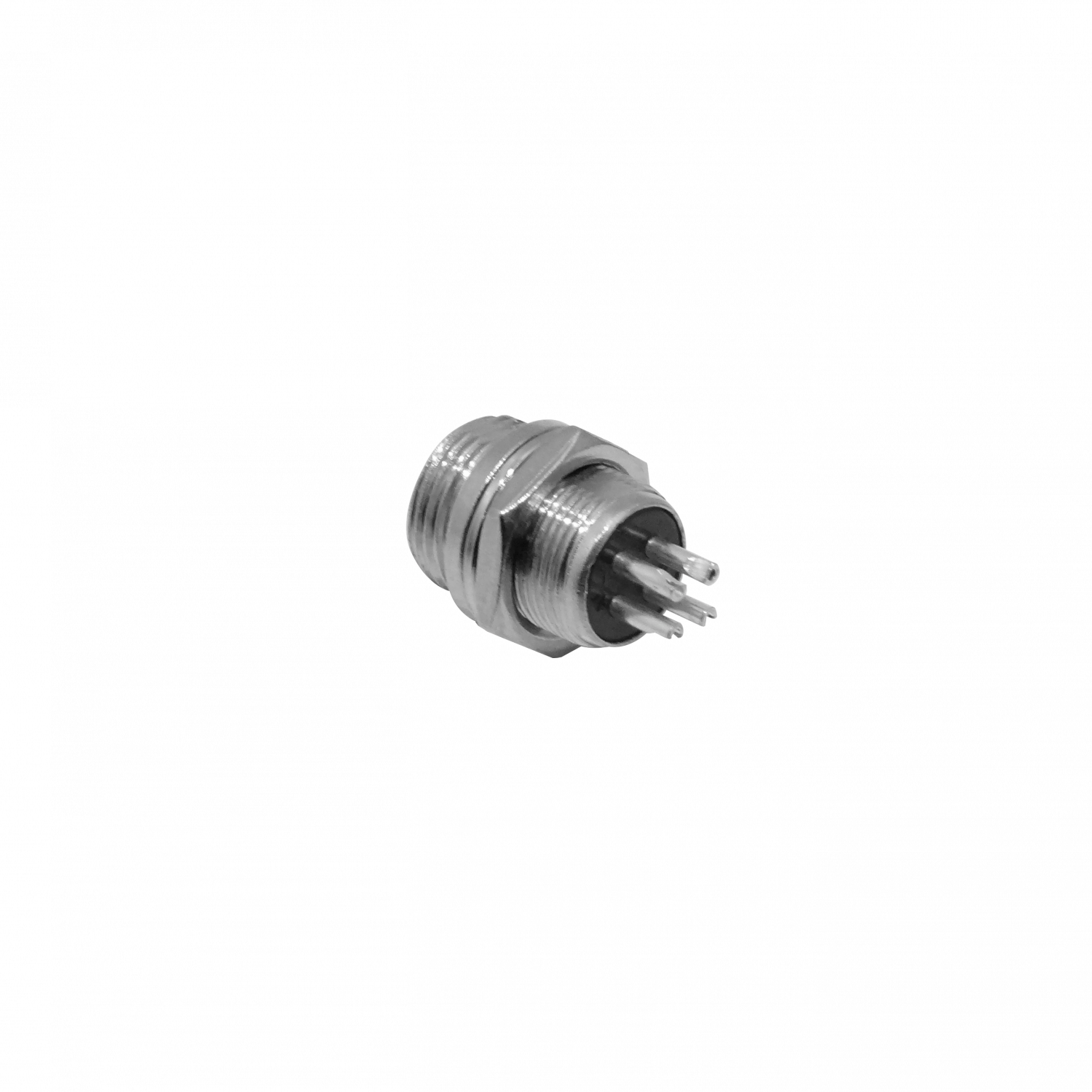 Conector GX12 Macho Chasis de 4 Pines Soldable GX12MC-4 2