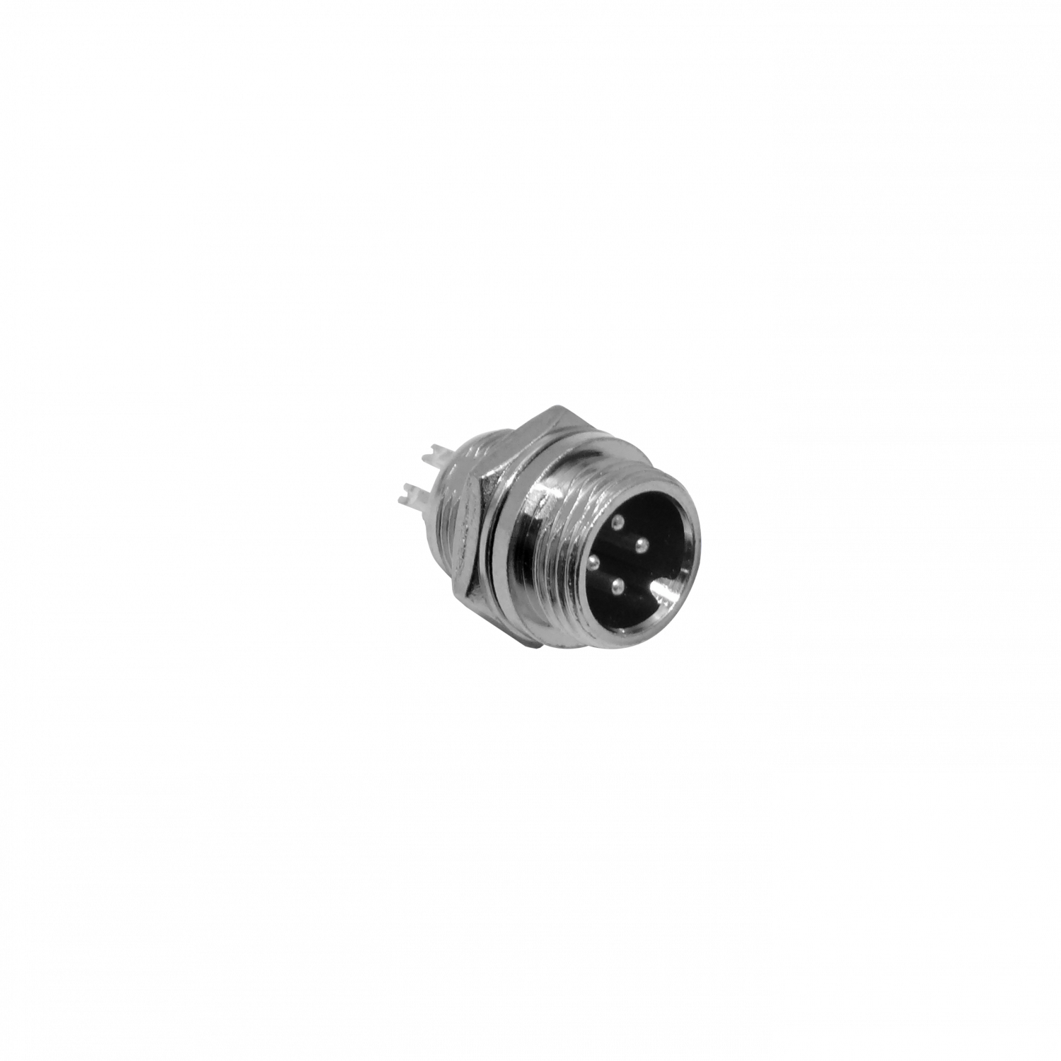Conector GX12 Macho Chasis de 4 Pines Soldable GX12MC-4 4
