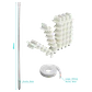 Peine para 5x5 25 Cables UTP/FTP max-9mm Ordenador Manojo Blanco 8x8cm - Miniatura 1