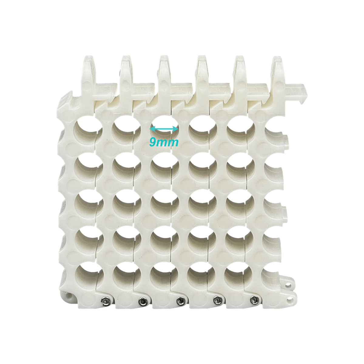 Peine para 5x5 25 Cables UTP/FTP max-9mm Ordenador Manojo Blanco 8x8cm 4