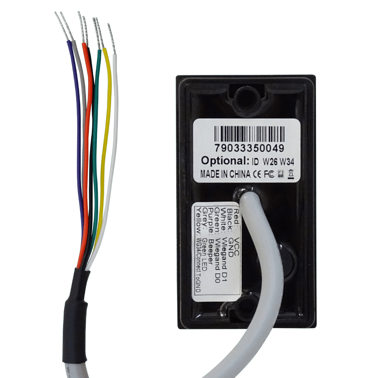 Lector Esclavo ZKTeco KR101E - Tarjetas RFID 125kHz, Wiegand 26bits, Uso Exterior, IP65 2