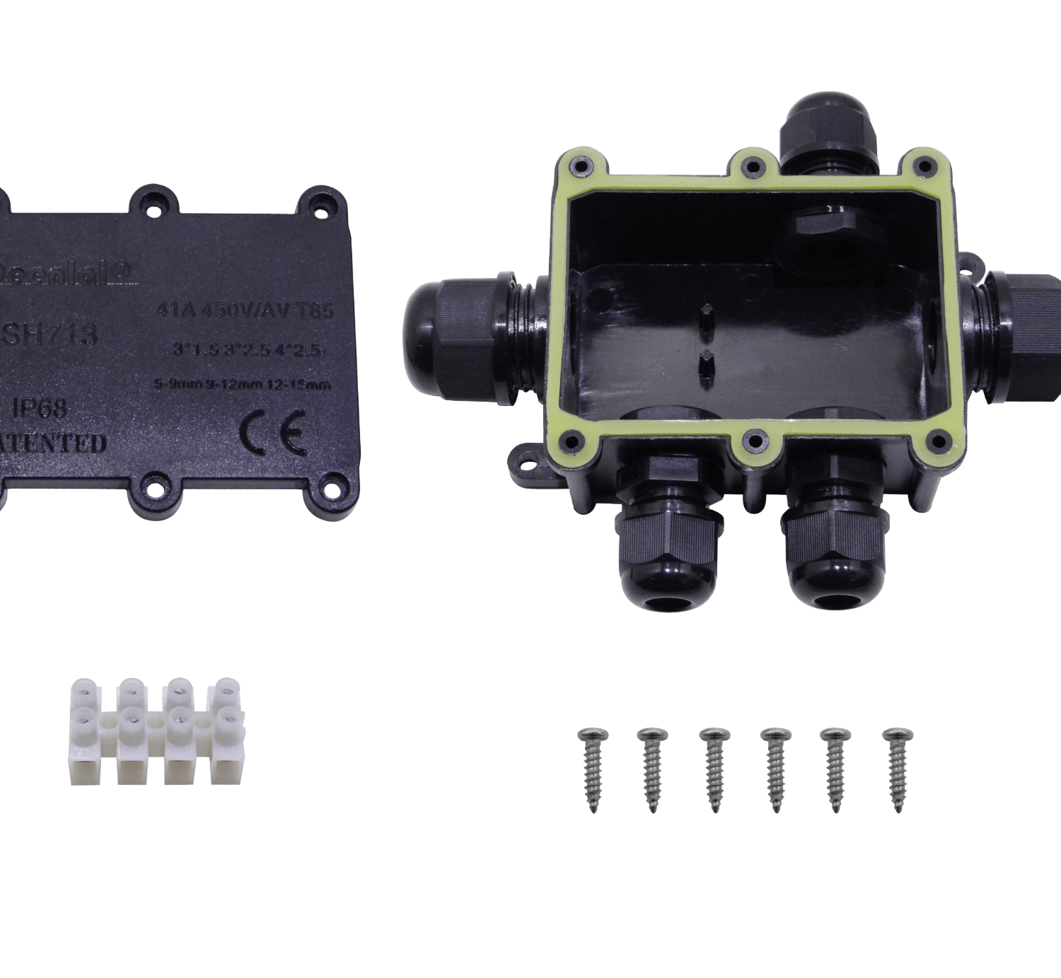 DEENLAI 1a4 3xPG9 2xPG18.5 IP68 Exterior Regleta x4 FSH713 1