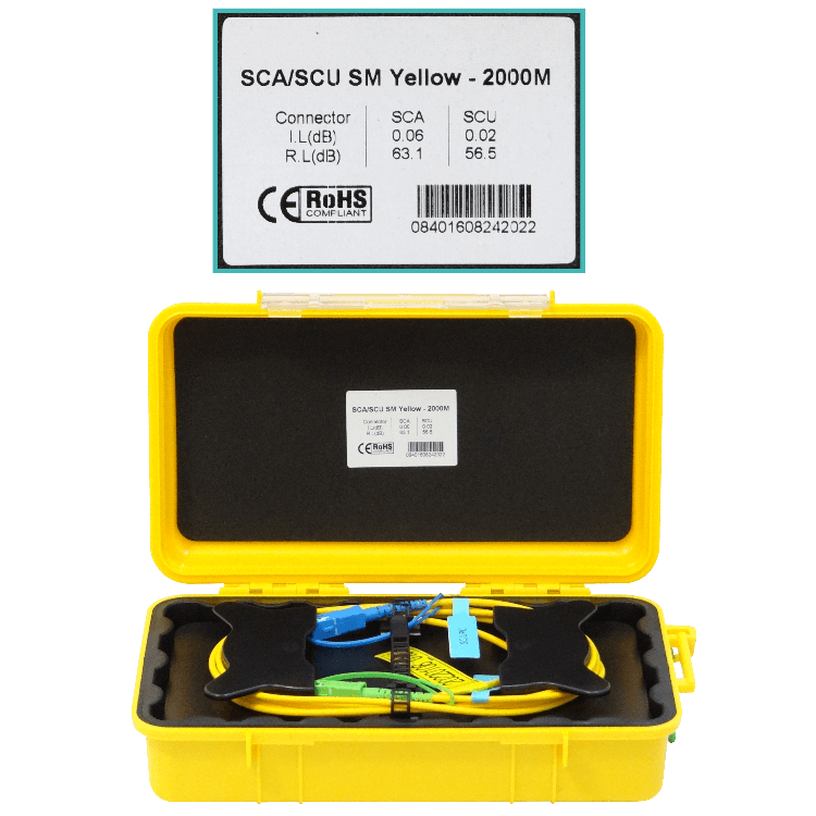 Bobina de Lanzamiento Monomodo 2 km SC/APC a SC/UPC G652 - BOB-2AC 3