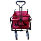 Carro Arrastre Manual Metal Tela-Rojo Plegable 4-Ruedas 70kg - Miniatura 2