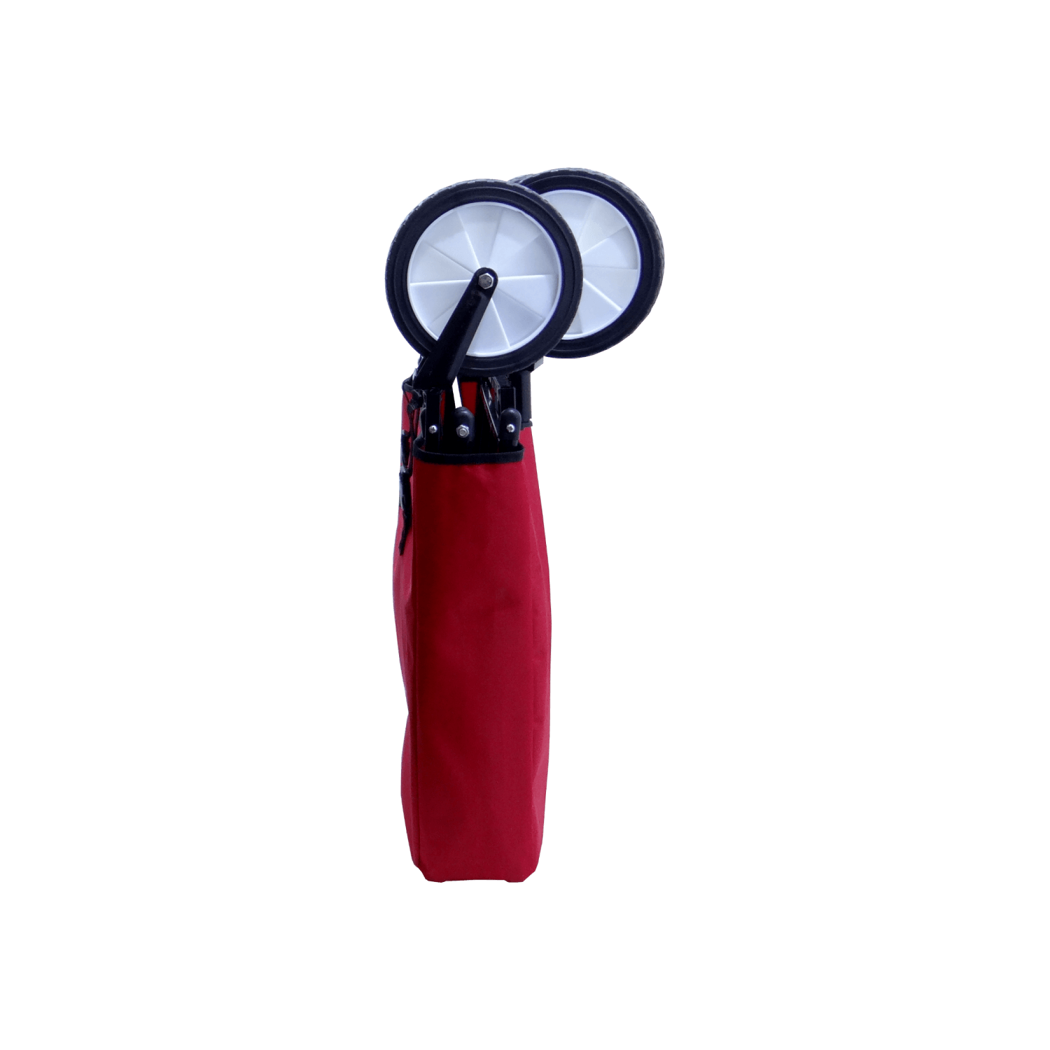 Carro Arrastre Manual Metal Tela-Rojo Plegable 4-Ruedas 70kg 3