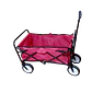 Carro Arrastre Manual Metal Tela-Rojo Plegable 4-Ruedas 70kg - Miniatura 4