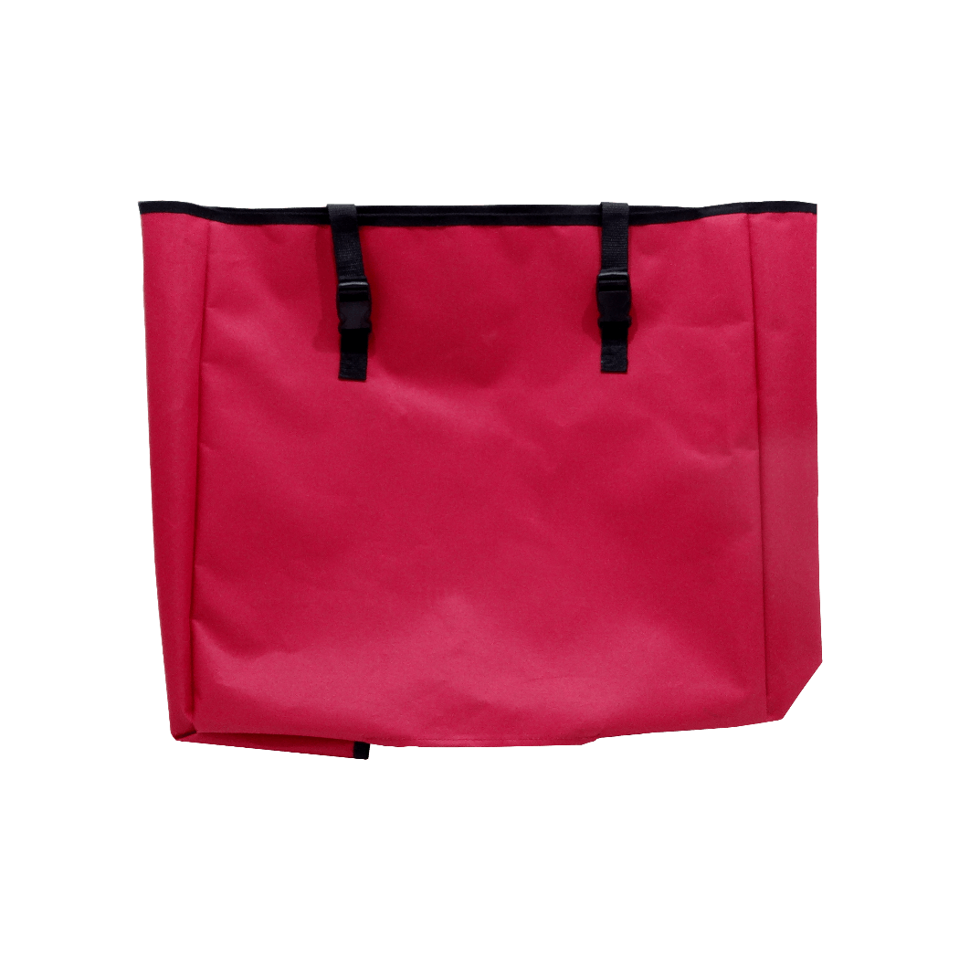 Carro Arrastre Manual Metal Tela-Rojo Plegable 4-Ruedas 70kg 5