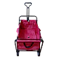 Carro Arrastre Manual Metal Tela-Rojo Plegable 4-Ruedas 70kg - Miniatura 7