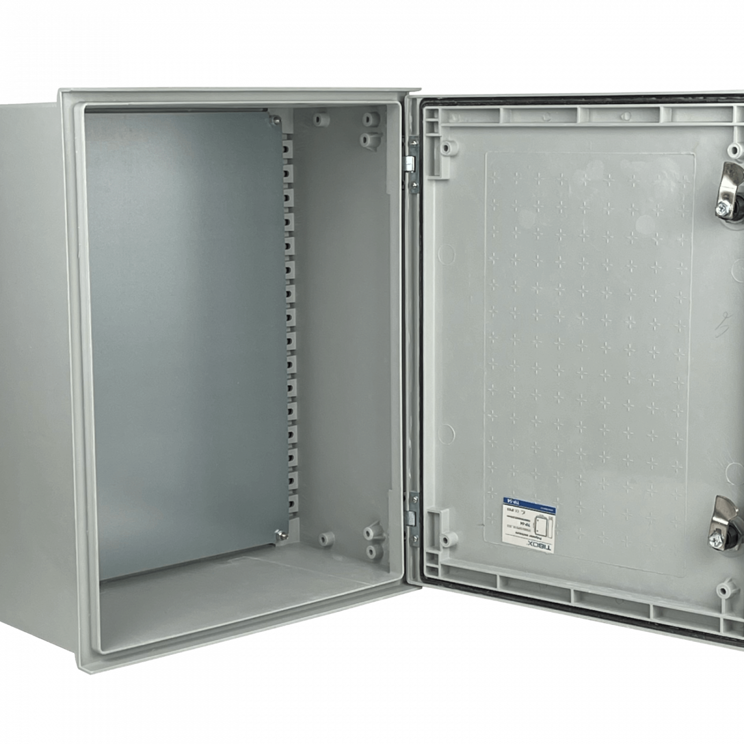 Tablero poliester Tibox TIP-54 500x400x200mm estanco gris IP65 con placa 3