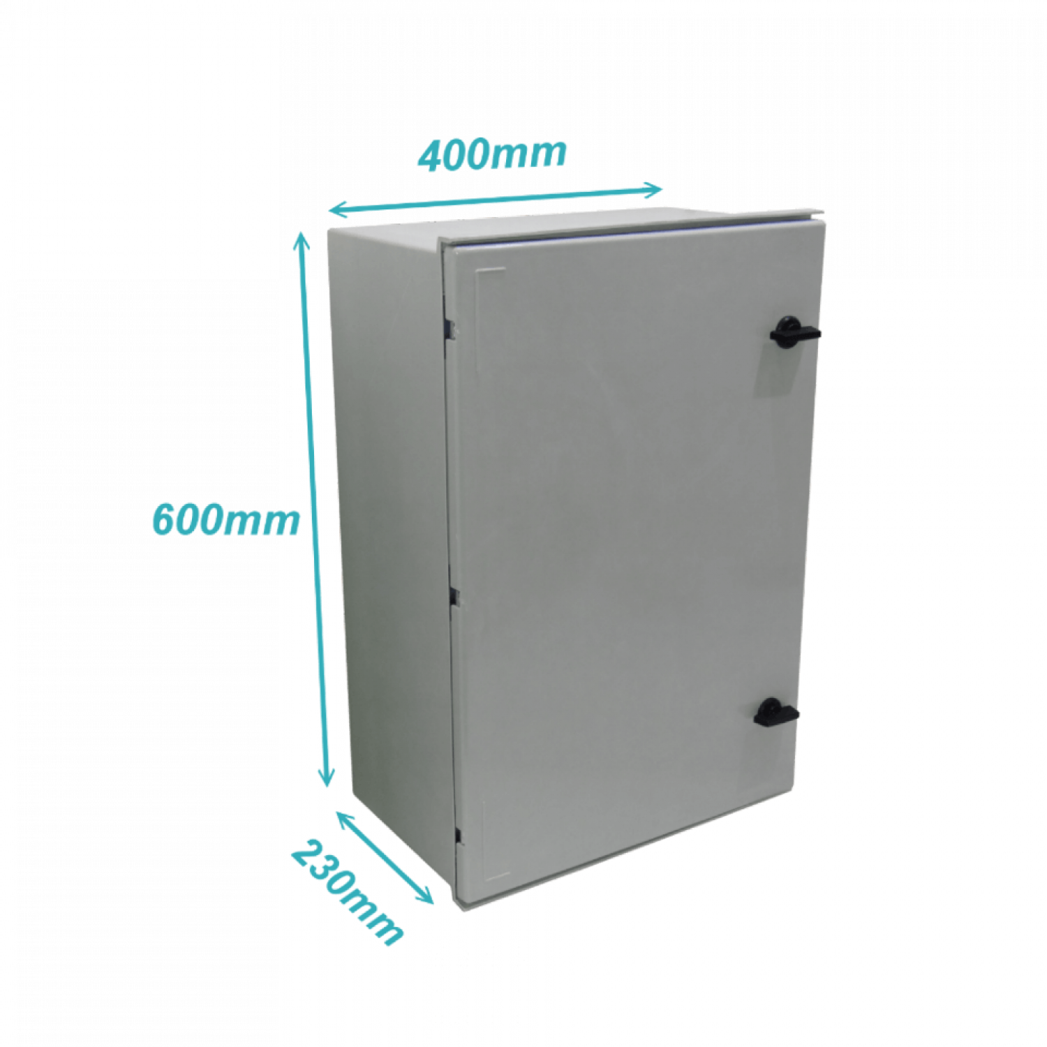 Tablero poliester Tibox TIP-64 600x400x230mm estanco gris IP65 con placa< 3