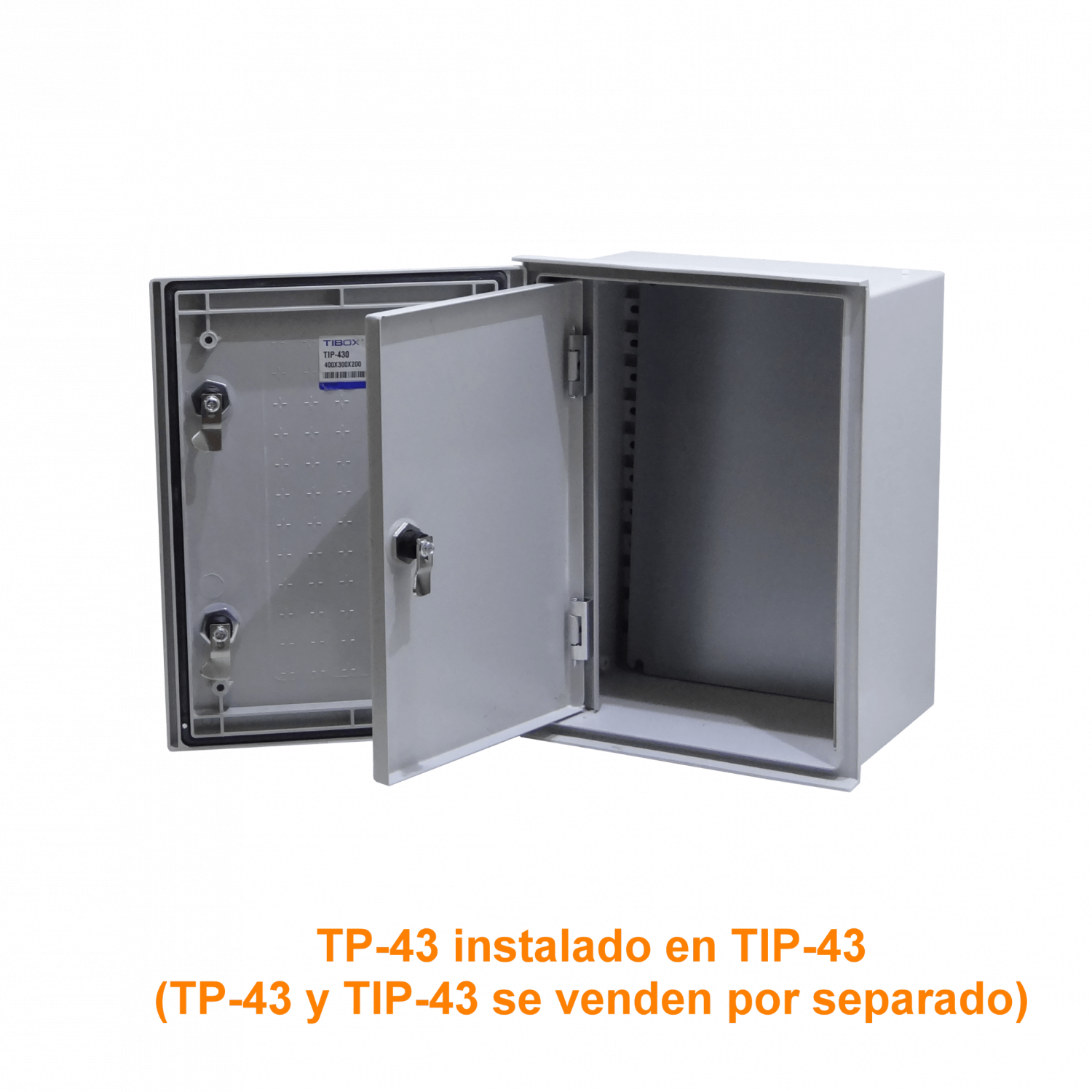 Contrapuerta Tibox TP-43 365x245mm metalica para gabinete 400x300 1
