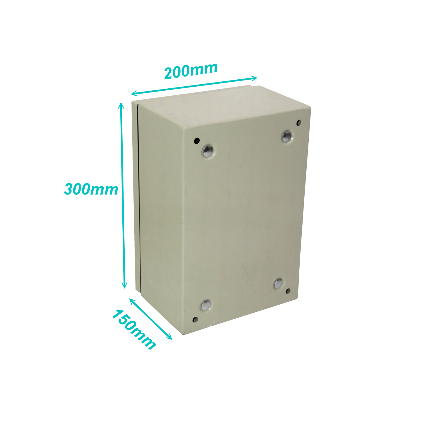 Caja metalica Tibox ST2-315 300x200x150mm 1 chapa IP66 beige con placa 5