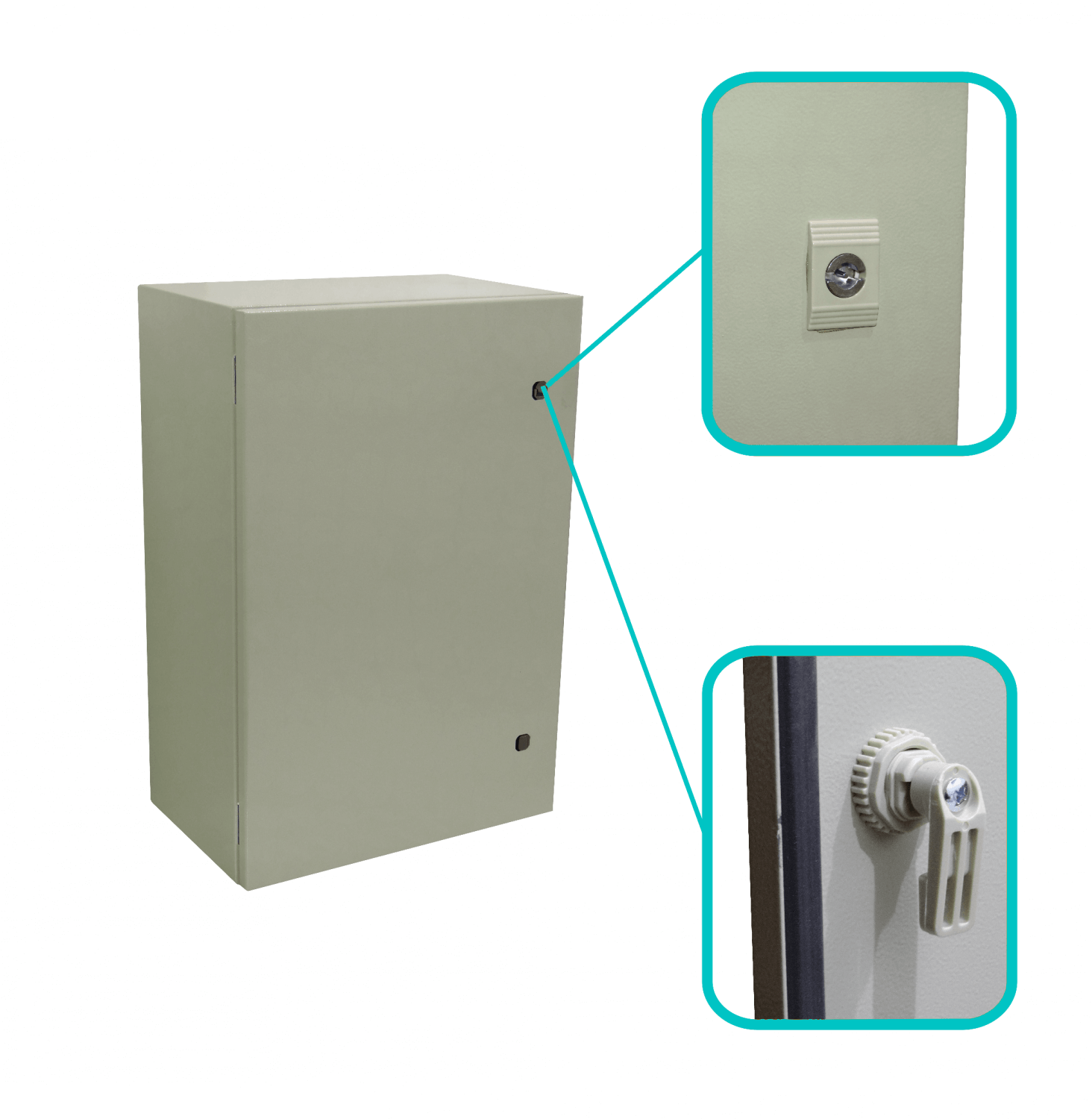 Caja metalica Tibox ST4-625 600x400x250mm 2 chapas IP66 beige con placa 4