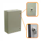 Caja metalica Tibox ST5-725 700x500x250mm 2 chapas IP66 beige con placa - Miniatura 4