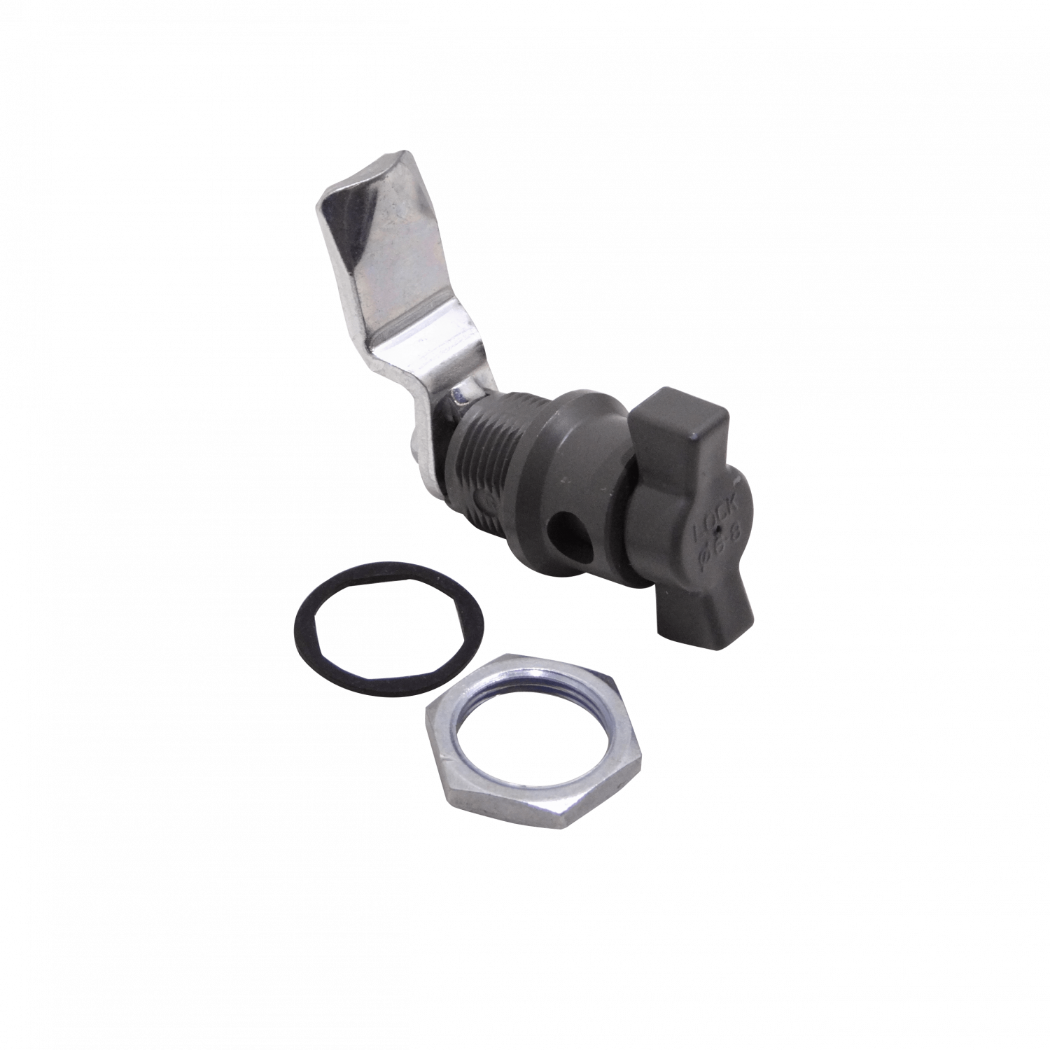 Chapa porta candado Tibox MS772 para tablero M22 hex 27mm 2