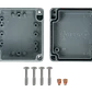 Caja 80x75x59mm IP66 Aluminio Grueso 4-Tornillos 2-Aletas - Miniatura 1