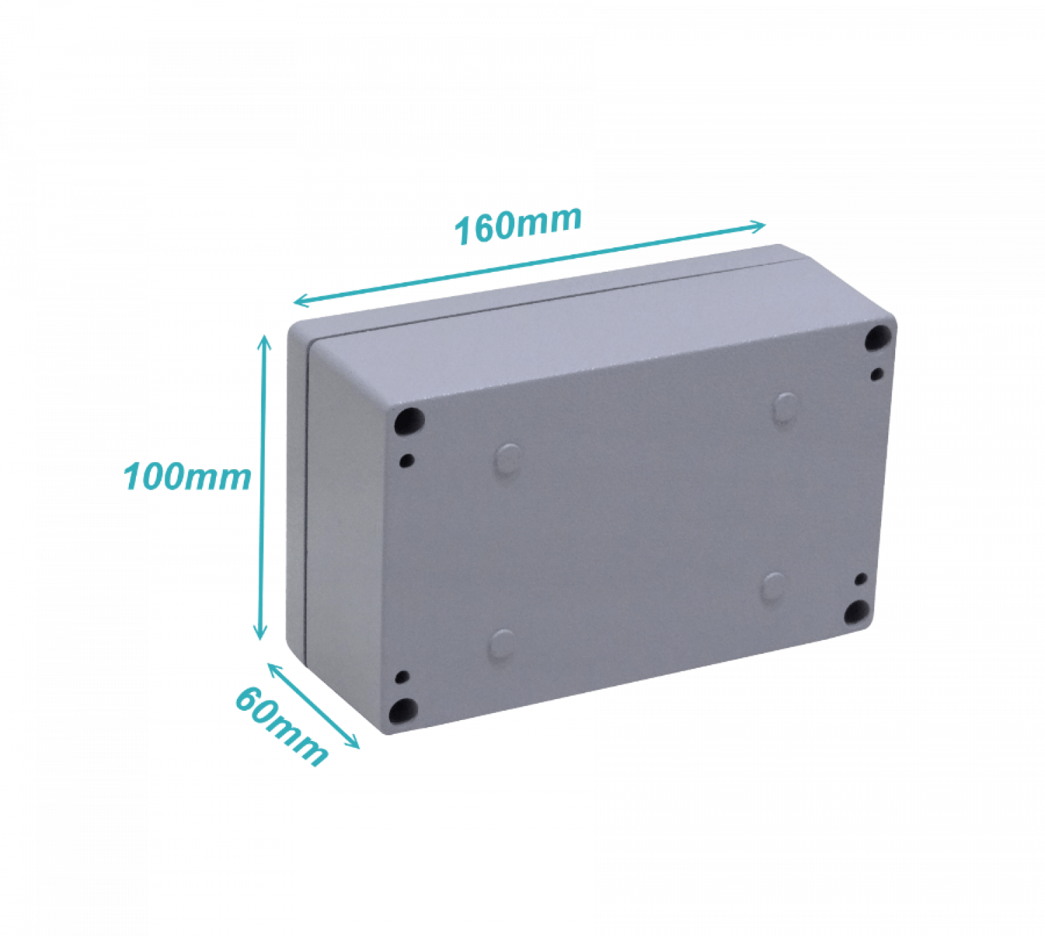 Caja 160x100x60mm IP66 Aluminio Grueso 4-Tornillos 2