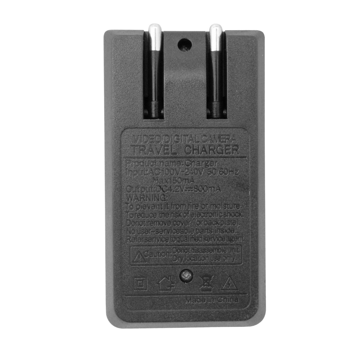 Cargador Solo-Litio 2-Pilas 4,2V 2000mA 100-240VAC USB-AH Li-ion 18650 2