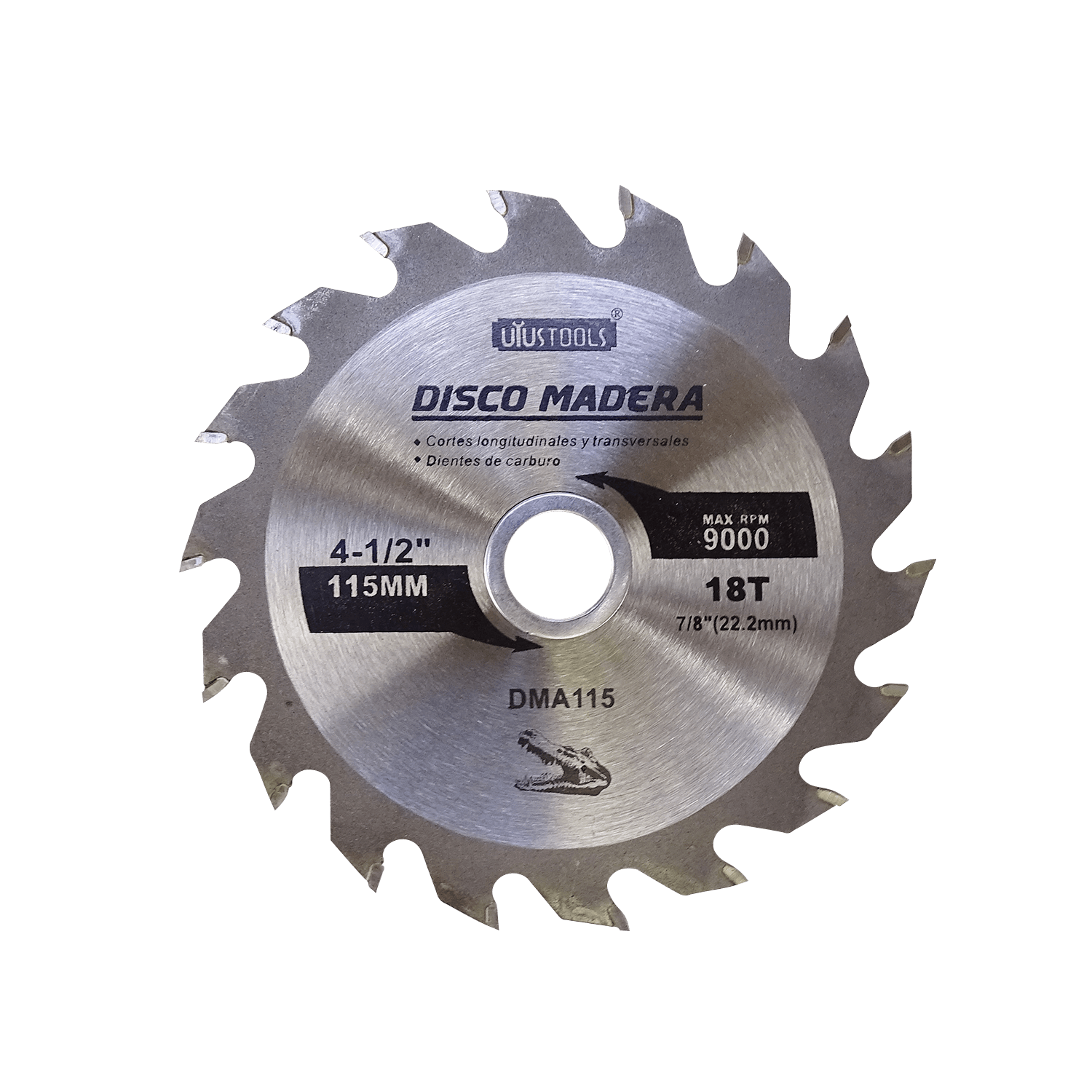 Disco de Corte UYUSTOOLS para Sierra de Madera, 115mm, 18T, 22.2mm, Carburo DMA115 3