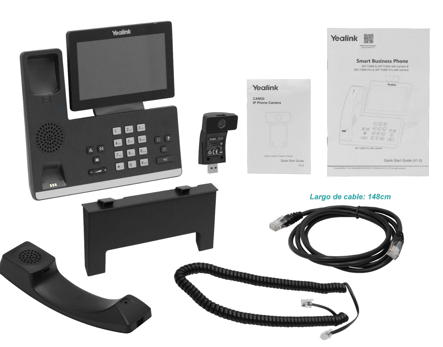 Teléfono IP Yealink T58W - Pantalla Táctil de 7