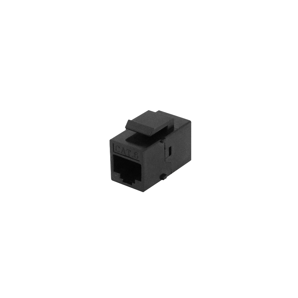 Negro CAT6 UTP Copla RJ45-RJ45 Keystone Feedthrough 1