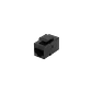 Negro CAT6 UTP Copla RJ45-RJ45 Keystone Feedthrough - Miniatura 1