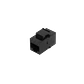 Negro CAT6 UTP Copla RJ45-RJ45 Keystone Feedthrough - Miniatura 2