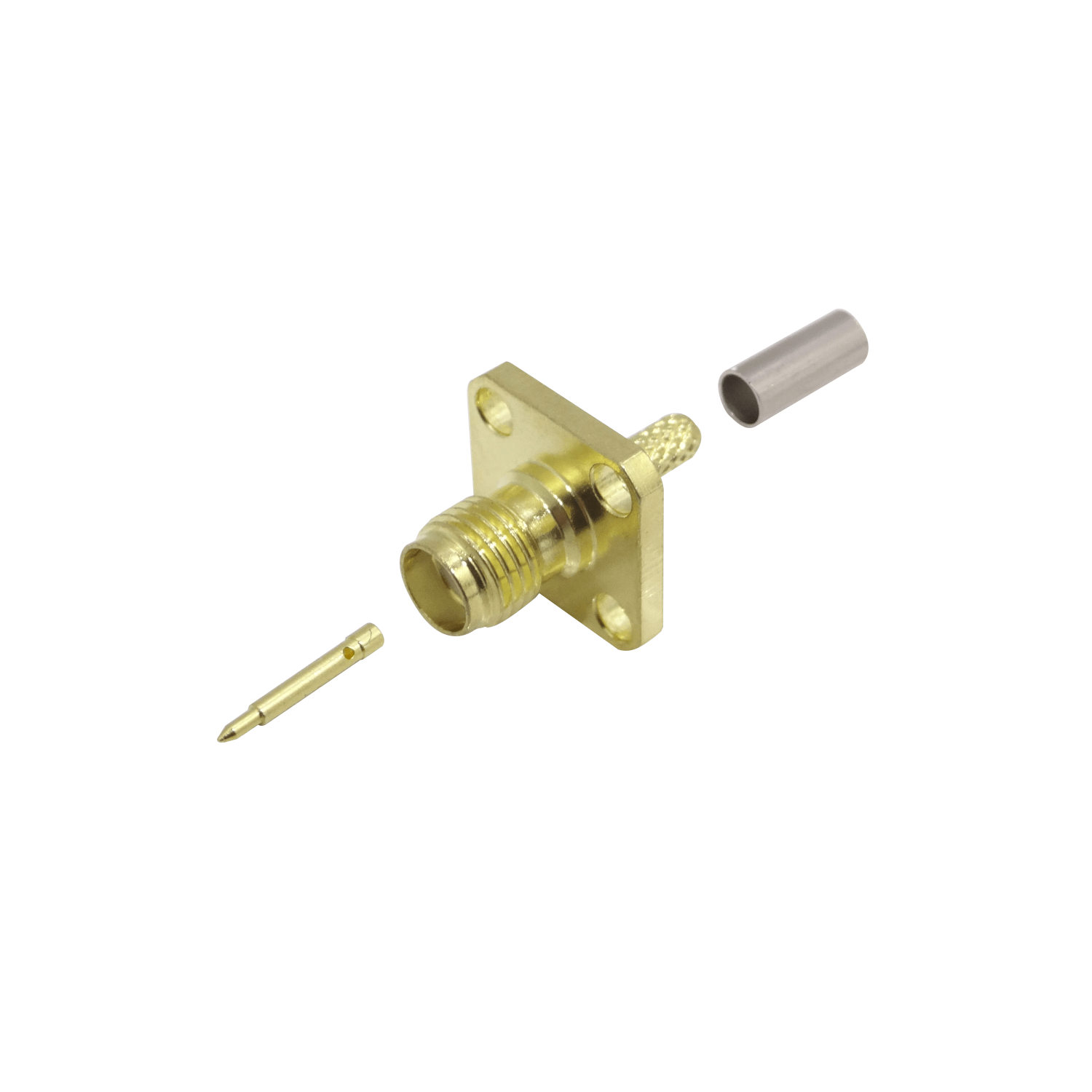 Conector RHC1 RPSMA-Hembra Panel 13x13mm Soldable para Cables RG316/RG174/CA100 1
