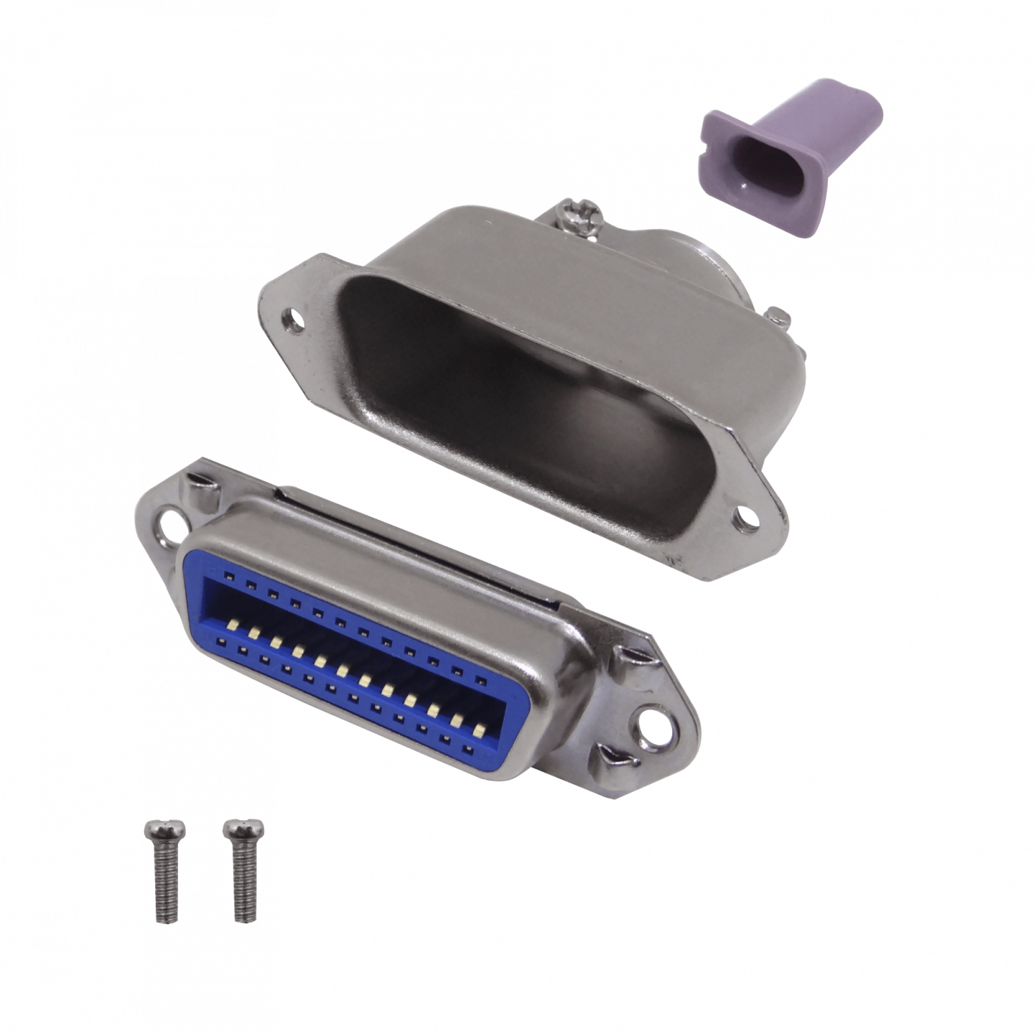 Conector 24-pin Hembra soldable Centronics CEN24 c/Tapa-Metalica 1