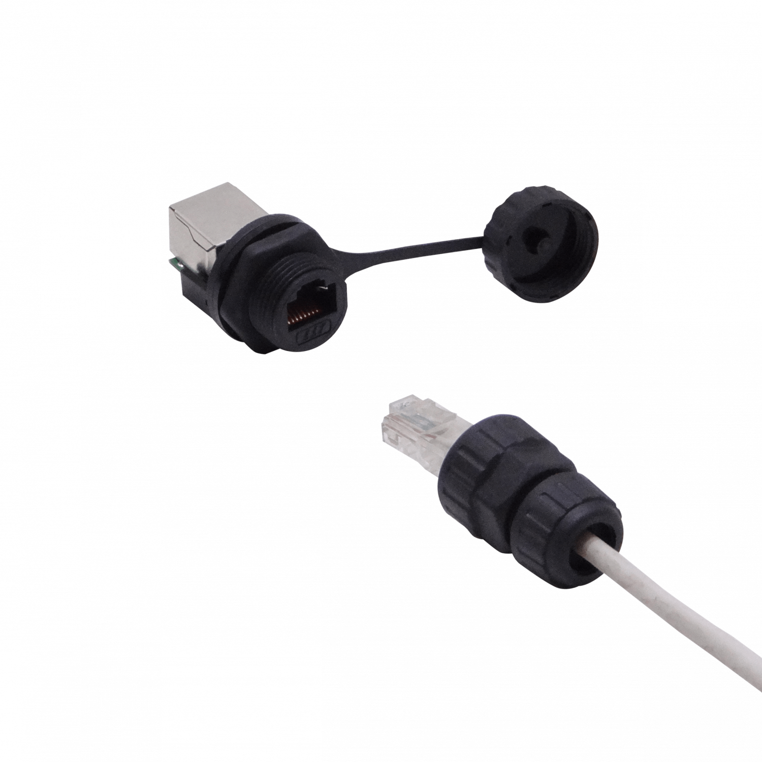 Copla y Cabeza RJ45 STP FTP Exterior M20 IP67 p/Caja Hembra-Hembra 5