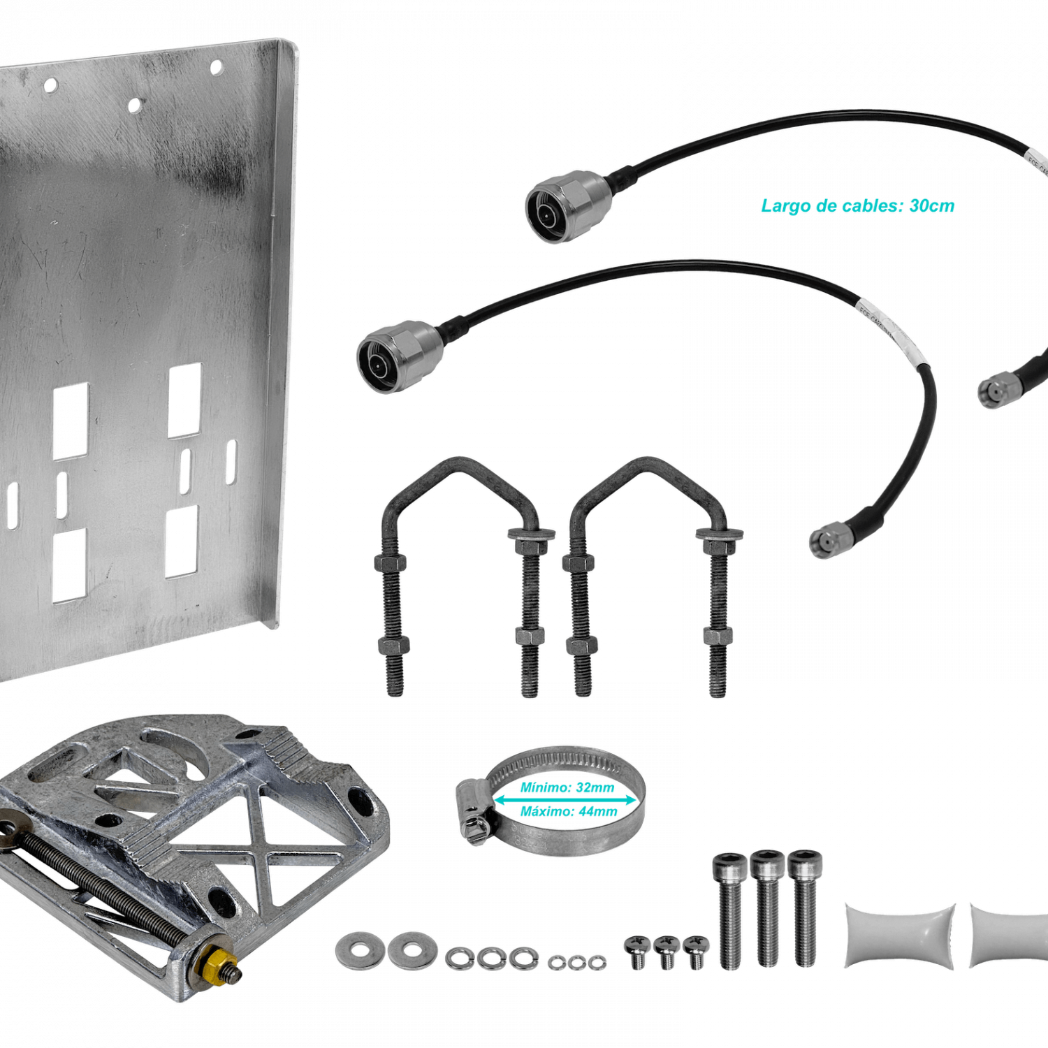 ALGCOM ISO+RAD 11GHz 0,3m 30dBi 10,0-11,7GHz 4º 2x2 2-RPSMA-H Antena 1