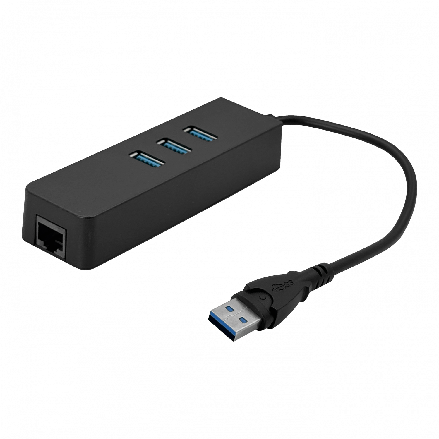 1-USB3.0-AM 1-LAN-RJ45-Ethernet 10/100mbps Hub-3p Win Mac Linux 2