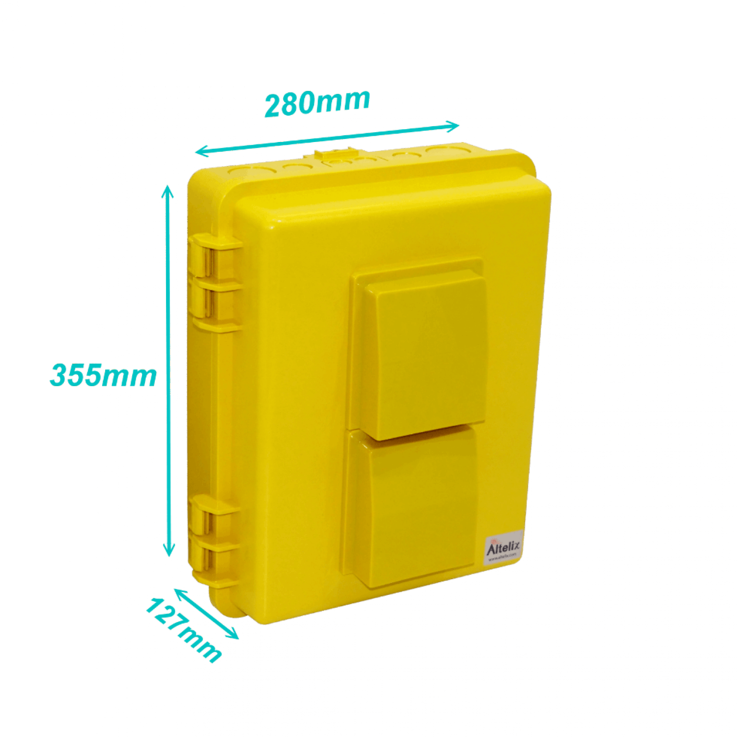 Caja Exterior Ventilada ALTELIX NP141105YV Amarilla 355x280x127mm IP55 NEMA3 PC+ABS 7
