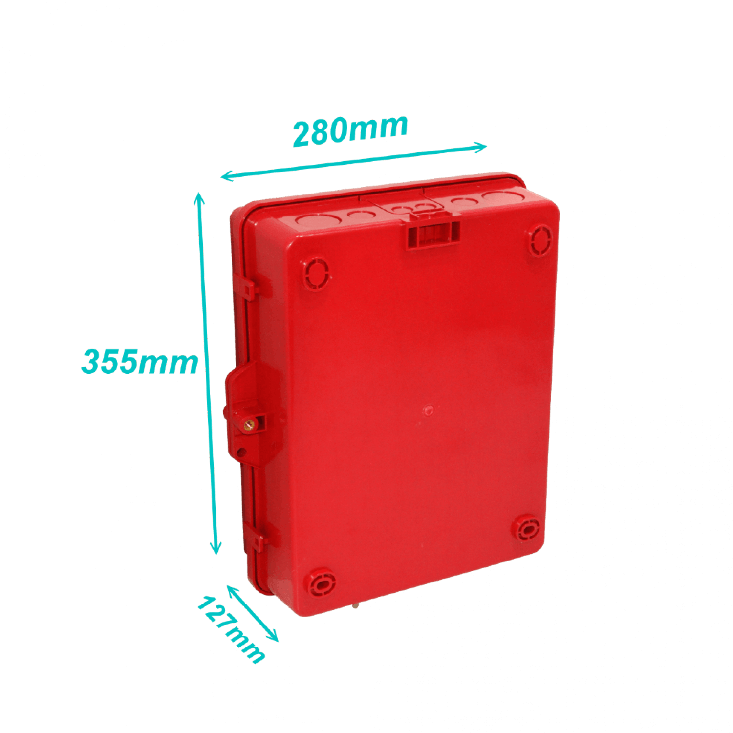 Caja Exterior Ventilada ALTELIX NP141105RV Roja 355x280x127mm IP55 NEMA3 PC+ABS 6