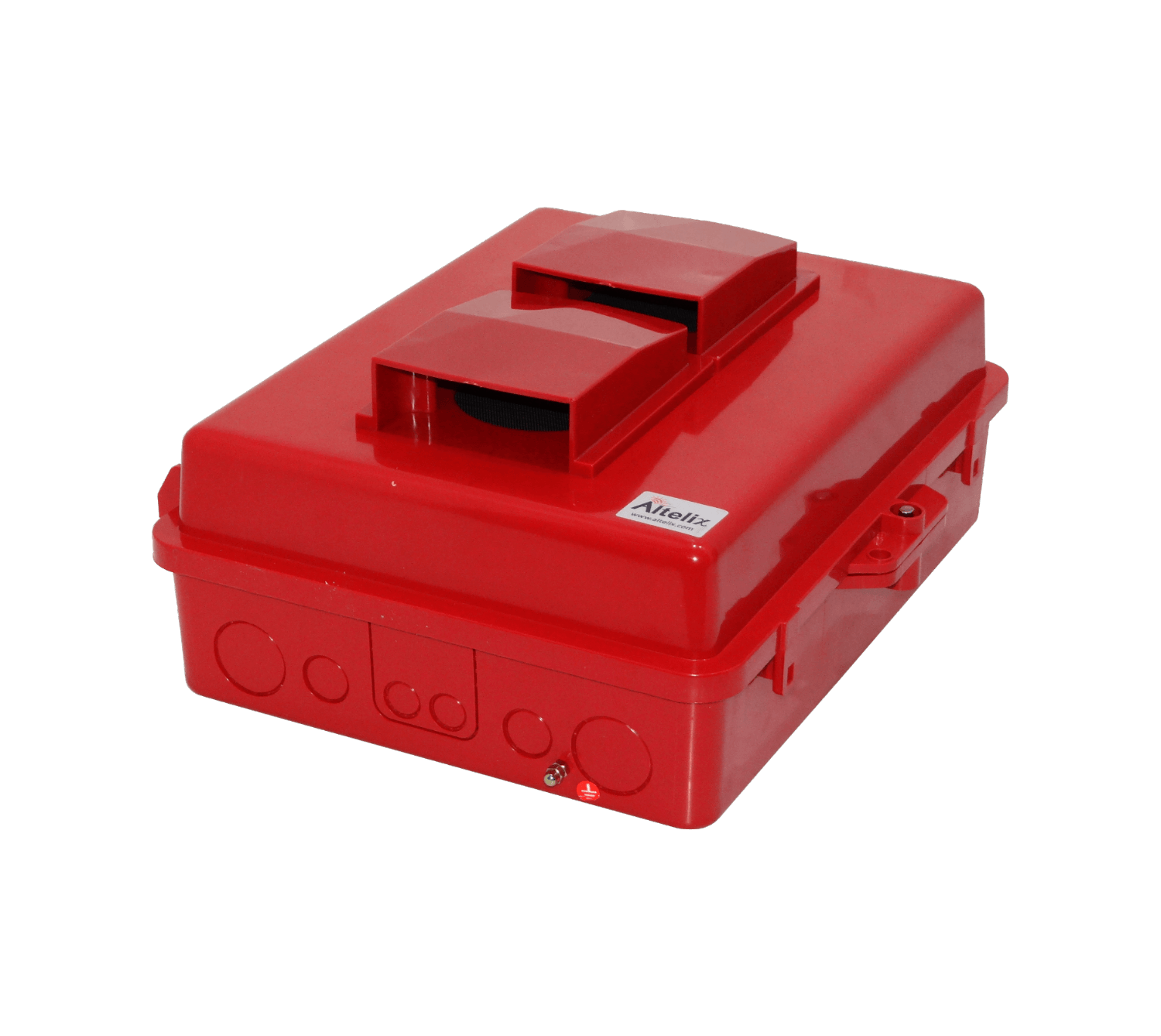 Caja Exterior Ventilada ALTELIX NP141105RV Roja 355x280x127mm IP55 NEMA3 PC+ABS 7
