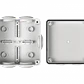 Caja estanca Tibox MTC-1 100x100x50mm blanca IP66 7 conos 4 tornillos - Miniatura 2