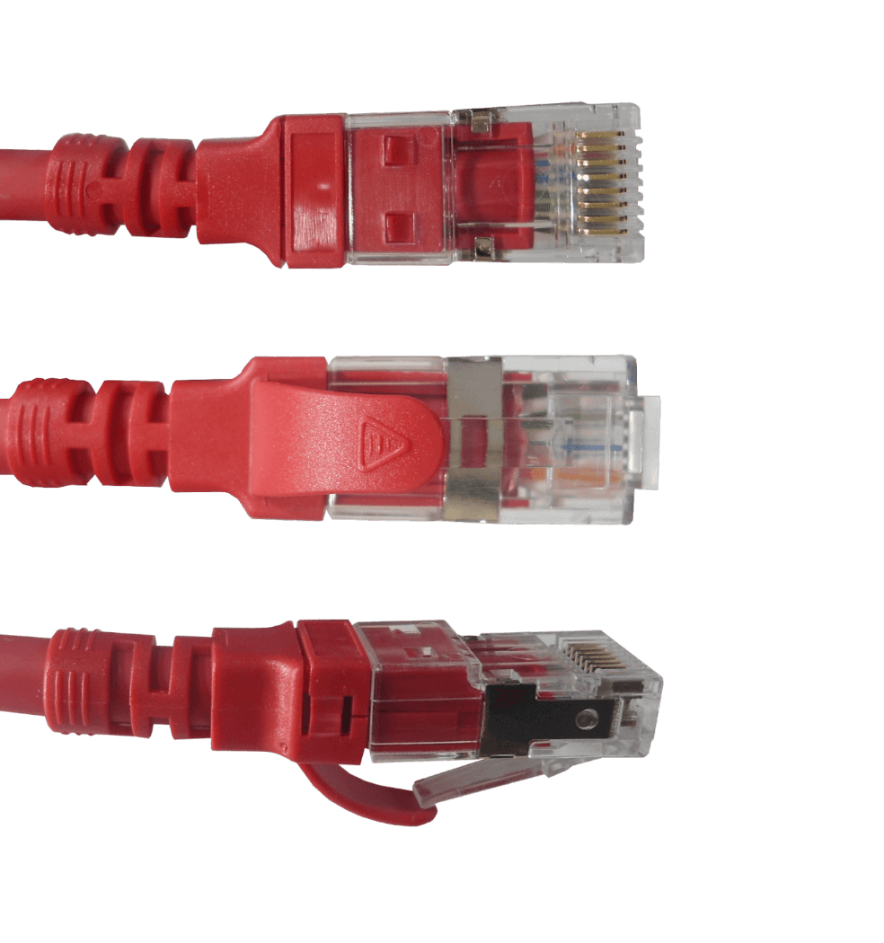 Cable Patch LINKMADE Cat6a Rojo LSZH U/FTP 1m Inyectado Multifilar para Conexiones Seguras 1