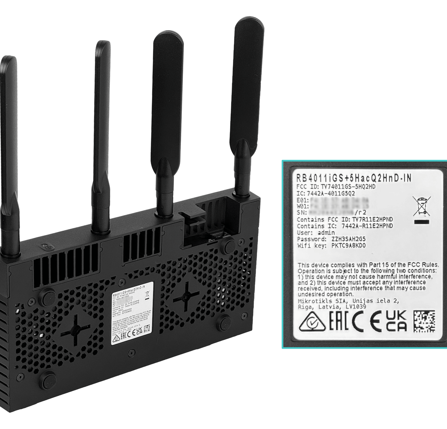 Router Inalámbrico MikroTik RB4011iGS+5HacQ2HnD-IN, x10 Puertos, Wi-Fi Dual Band, SFP+ 10Gbps 4