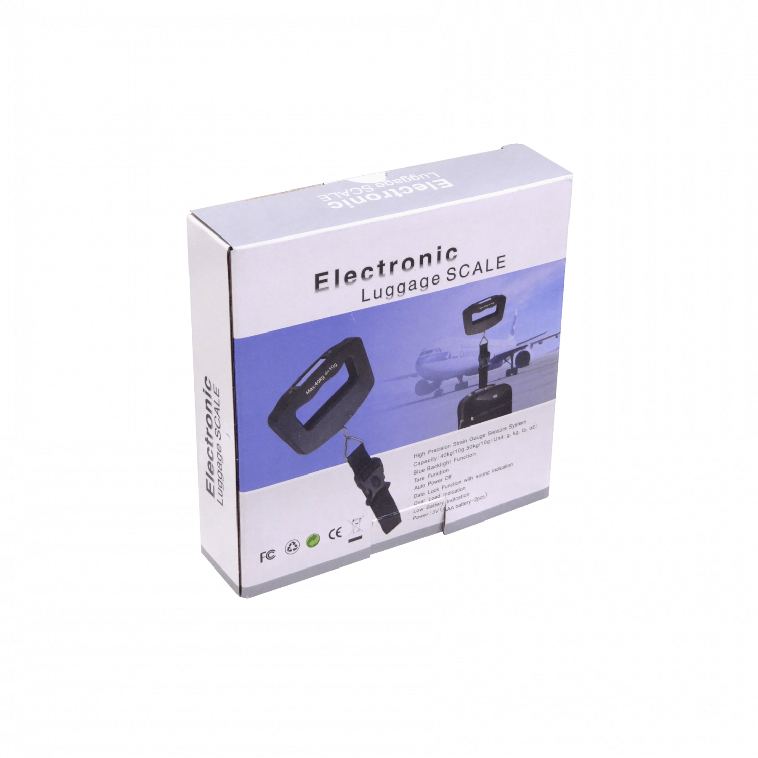 Balanza Digital de Viaje Tipo Gancho 50kg con 2 Pilas AAA Incluidas   1