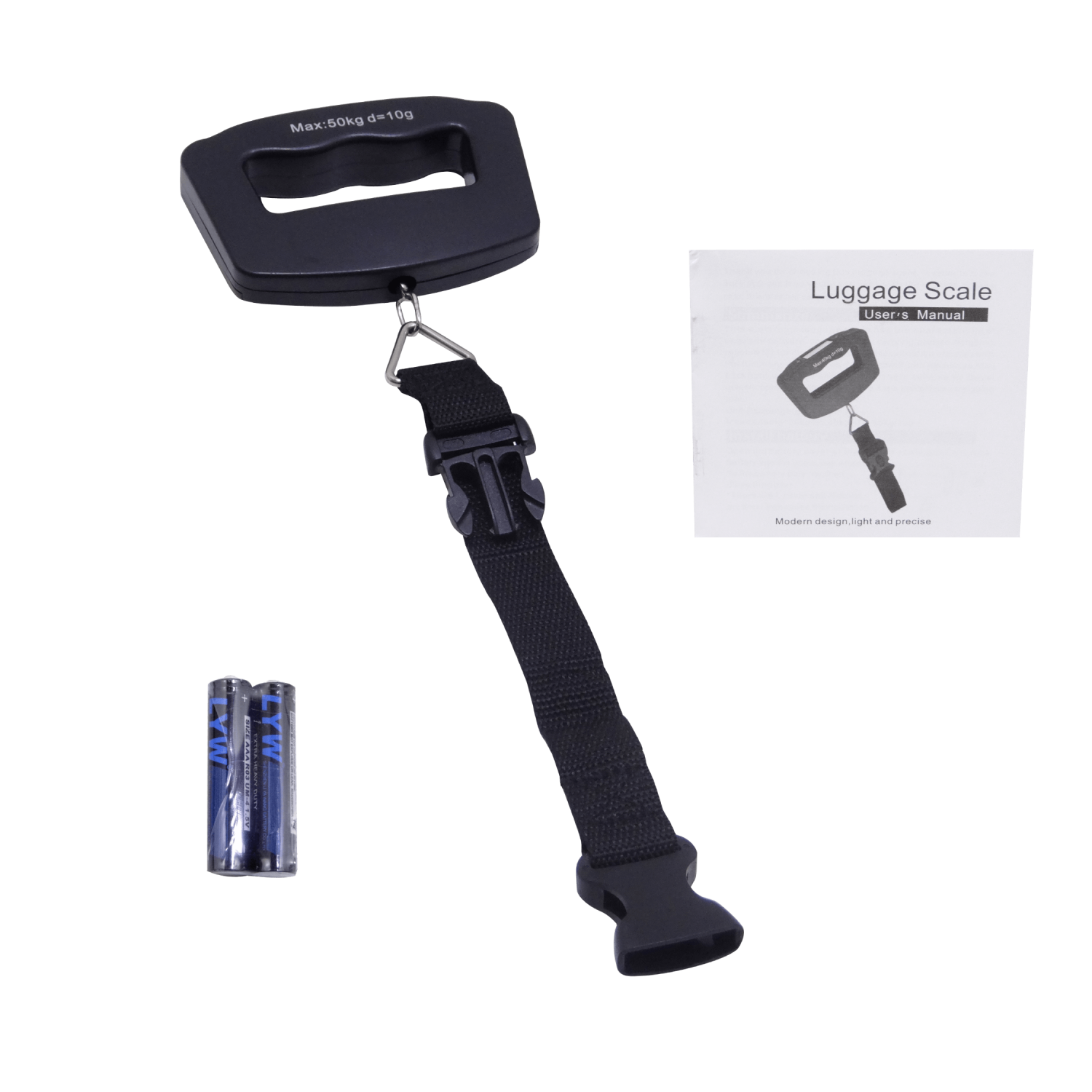 Balanza Digital de Viaje Tipo Gancho 50kg con 2 Pilas AAA Incluidas   2