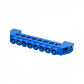 Regleta Azul 8-Conexiones 4mm Riel Din Distribucion Electrica - Miniatura 3