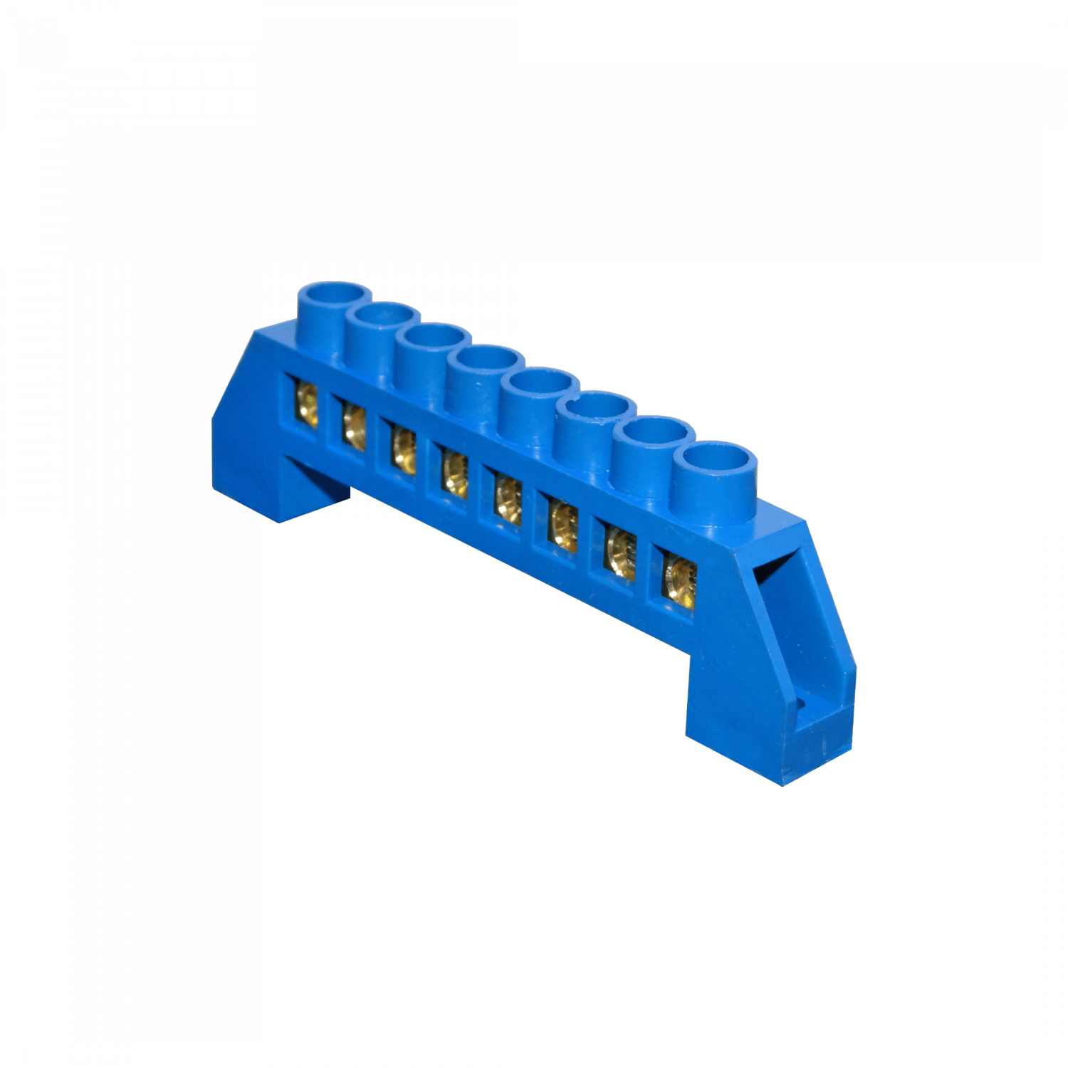 Regleta Azul 8-Conexiones 4mm Riel Din Distribucion Electrica 4