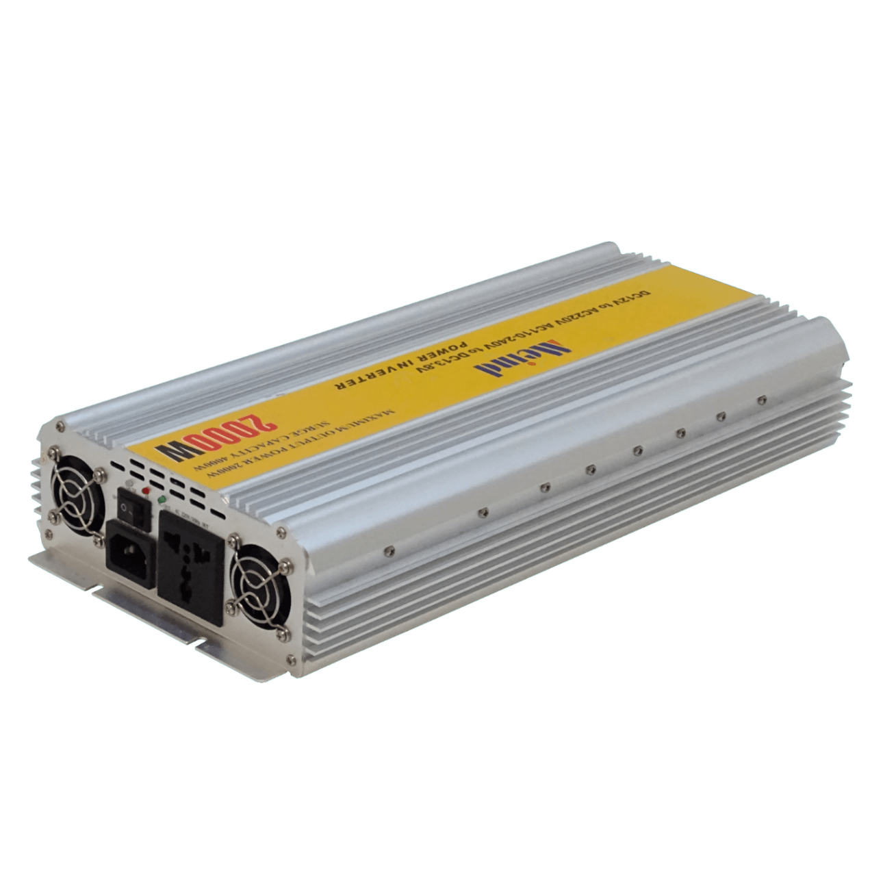 Inversor de Corriente INV-2000W 2000W/4000W 12VDC a 220VCA con Ventilador 3